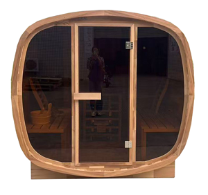<span class=keywords><strong>Sauna</strong></span> de Exterior de Lujo para 4 Personas, Aromática, con Vapor de Cedro, Infrarrojos, Cabina de <span class=keywords><strong>Sauna</strong></span> Seca con Baño y Ducha - Product Image 6