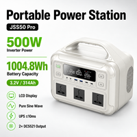Station d'alimentation portable 1004Wh 500W avec écran LCD et entrée solaire – Direct Usine