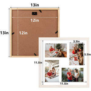 Оптовая продажа, деревянная фоторамка с 4 отверстиями под заказ, фоторамка для домашнего декора - Product Image 2