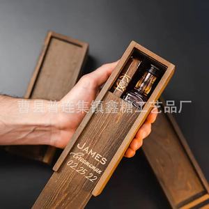 Wooden <b>Drawer</b> <b>Box</b> With Lid Rectangle Solid Wood <b>Storage</b> Office Organizer Customizable Size Desktop Mount - Product Image 4
