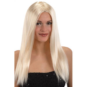 Peluca larga y recta para mujer, rubia, talla única - Product Image 1