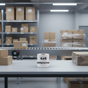 Wholesale Price ECOPACK SL-022 Easy Tear Stick 100x100mm Scratch Pressure Sensitive Sticker Thermal Paper <b>Packaging</b> Label - Product Image 5