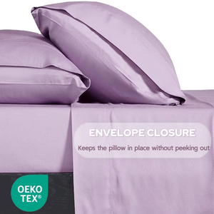 Fodera per cuscino classica in tessuto solido 50x70cm 100% fibra di bambù certificata Oeko-Tex, fresca e traspirante, set da 2 pezzi, con risvolto da 15cm, rettangolare, per la casa - Product Image 5
