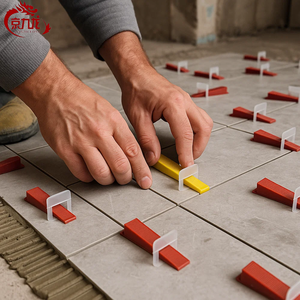 Système <span class=keywords><strong>de</strong></span> nivellement <span class=keywords><strong>de</strong></span> carreaux en plastique, 100 clips d'espacement et 100 cales réutilisables, kit d'outils pour carrelage <span class=keywords><strong>de</strong></span> sol <span class=keywords><strong>de</strong></span> <span class=keywords><strong>salle</strong></span> <span class=keywords><strong>de</strong></span> <span class=keywords><strong>bain</strong></span> - Product Image 4