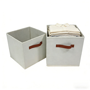 Lot de 6 boîtes de rangement pliables en forme de cube, 27x27cm, organisateur en tissu et carton avec poignées pour étagère Kallax, armoire, rangement domestique - Product Image 6