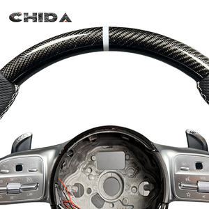 Volant personnalisé en fibre de carbone brillante pour <span class=keywords><strong>Mercedes</strong></span>-Benz 809 W205 C63 W213 E63 GLC G55 GLC300 <span class=keywords><strong>CLA</strong></span> S300 S320 S500 - Product Image 4