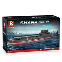 Reobrix 33048 Nouveau modèle de sous-marin lance-missiles MOC, briques de construction, jouets d'assemblage pour garçons, cadeau d'anniversaire, ensembles de blocs de construction