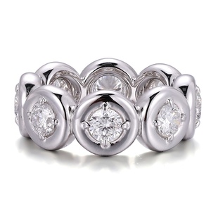 Bagues de fiançailles et de mariage en or blanc 14 carats, design simple avec diamants de laboratoire certifiés IGI, bague de demande en mariage pour couples, prêtes à être expédiées - Product Image 1