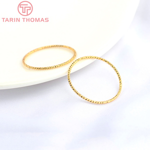 Anillas de latón chapadas en oro de 24 quilates con rosca, círculo cerrado, de alta calidad, accesorios para la fabricación de joyería DIY - Product Image 4