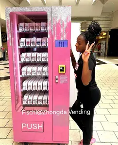 Zhongda 인기 브랜드 헤어 속눈썹 자판기 미용 자동 판매기 QR 코드 무 현금 지불