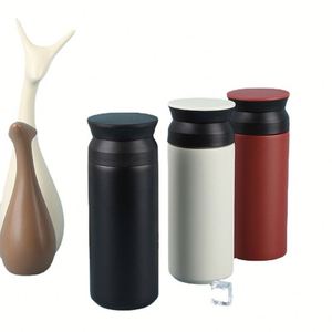Bouteille d'eau isotherme japonaise Harajuku 500 ml en acier inoxydable 304 avec couvercle plat et poignée, tasse de voyage portable pour femme, idée cadeau - Product Image 1