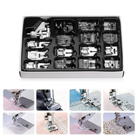 Ensemble de 16 pièces de rechange pour Machine à coudre, pied presseur, ourlet, accessoires pour Machine à coudre Brother Singer