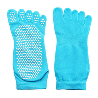 Chaussettes antidérapantes de Yoga à cinq orteils, doigts colorés, personnalisés, vente en gros,