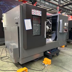 Mini Torno CNC Horizontal Pequeño con Eje C Digital, Controles Fanuc TCK50A, Bancada Inclinada para Centro de Torneado de Acero Inoxidable - Product Image 2