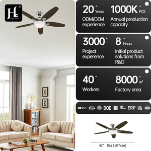 C082 52-inch ceiling <b>fan</b> with light kit, <b>remote</b> <b>control</b>, 5-blade MDF <b>fan</b> light - Product Image 4