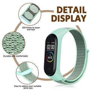 Deporte tela de Nylon bucle banda para Xiaomi <span class=keywords><strong>Mi</strong></span> banda 5 reemplazo Correa - Product Image 3