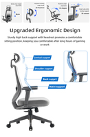 Chaise de bureau ergonomique en maille de qualité supérieure Chaise de direction réglable de haute qualité avec soutien lombaire pour les gestionnaires