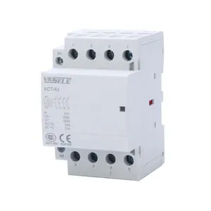 Contattore modulare 63A KCT-63 tipo DC 4 pole 4NO 4NC 2NO + 2NC 3NO + 1NC AC DC 24V contattore domestico