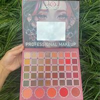 Fábrica al por mayor personalizado nuevo 45 Color sombra de ojos placa mate perla luz grande color de tierra cartón cosméticos caja de exhibición