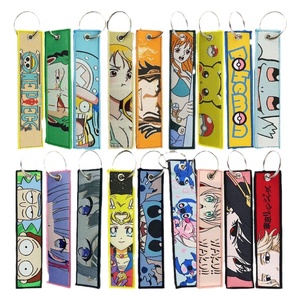 Etiqueta de llavero bordada de estilo de dibujos animados de Anime, diseño personalizable único para llavero - Product Image 4