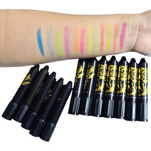 Professional UV Glow Crayon for Body Painting Glow-in-the-Dark Halloween Graffiti Water-Soluble Face Painting for Holiday <b>Makeup</b> - Product Image 1