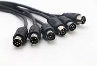 Kabel CCTV Wavelink Mini Din 4/5/6/7/8/9/10Pin Male to Male Serat Optik Din Date 2k/4k/6k/8k
