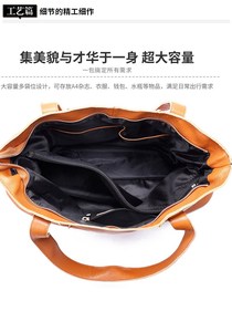 Vintage Women Large Genuine Leather Handbags <b>Wallet</b> Purses Hand Bags <b>Ladies</b> Simple Fashion Tote Handbags - Product Image 5