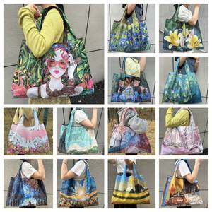 Nouveau sac de shopping en polyester à bandoulière, pliable, respectueux de l'environnement, de voyage, portable, grand capacité, pour femmes - Product Image 2