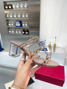 Nuevas Pantuflas de Diseñador de Marca Famosa de Lujo, Sandalias de Cuero Genuino en 5 Colores: Café, Blanco, Negro, Albaricoque para Mujer 2025 - Product Image 2