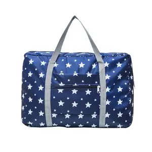 Popular Simple Travel Bag Cute Pattern Travel Duffle Portable Large Capacity Bag Cheap Wholesale Light Folding