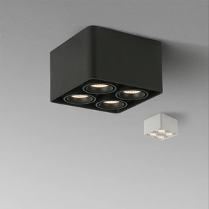 Plafonnier LED COB anti-éblouissement Aisilan Home Project Fashion, montage en surface, 28 W, carré, 4 têtes, <span class=keywords><strong>GU10</strong></span> - Product Image 6