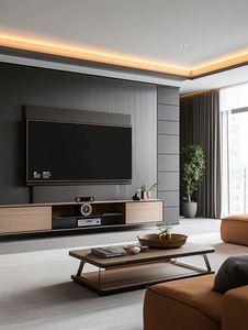 Luxury <b>TV</b> Cabinet with Wooden Panel Multi-Use Home Furniture Living Room <b>Bedroom</b> Kitchen Dining Features Storage - Product Image 2
