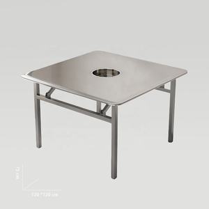 Table de cuisine rectangulaire <span class=keywords><strong>en</strong></span> <span class=keywords><strong>bois</strong></span> avec cadre <span class=keywords><strong>en</strong></span> fer de style industriel moderne pour l'école, le pub, la salle à manger, le bar à domicile, le restaurant, l'extérieur - Product Image 4