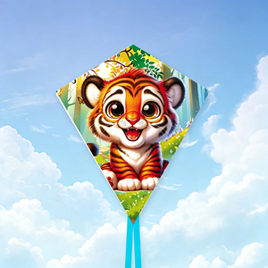 <span class=keywords><strong>Cometa</strong></span> de Diamante con Diseño de Animales de Dibujos Animados y Logotipo Personalizado, Patrón de Búho, Tiburón, León, Águila, Juguete Infantil para Exteriores, Compatible con Impresión Personalizada y Lotes Mixtos - Product Image 3