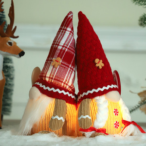 Gnomi Luminosi a LED, Ornamenti a Forma di Lecca-lecca, Statuette Luminose da Tavolo per Decorazioni Natalizie e Invernali, Regalo per la Casa - Product Image 2