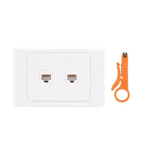 New Dual CAT6 Ethernet Jacks w/ Keystone Wall Plate