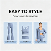 Pantalon de yoga évasé taille haute coupe droite pour femme – Idéal pour la ville, les promenades quotidiennes, les activités de plein air et le sport