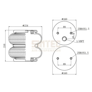 Kit de <span class=keywords><strong>suspension</strong></span> pneumatique à air chaud Contitech FD200-19 2S200-19, ressort de <span class=keywords><strong>suspension</strong></span>, amortisseur à ballon pour voiture - Product Image 6