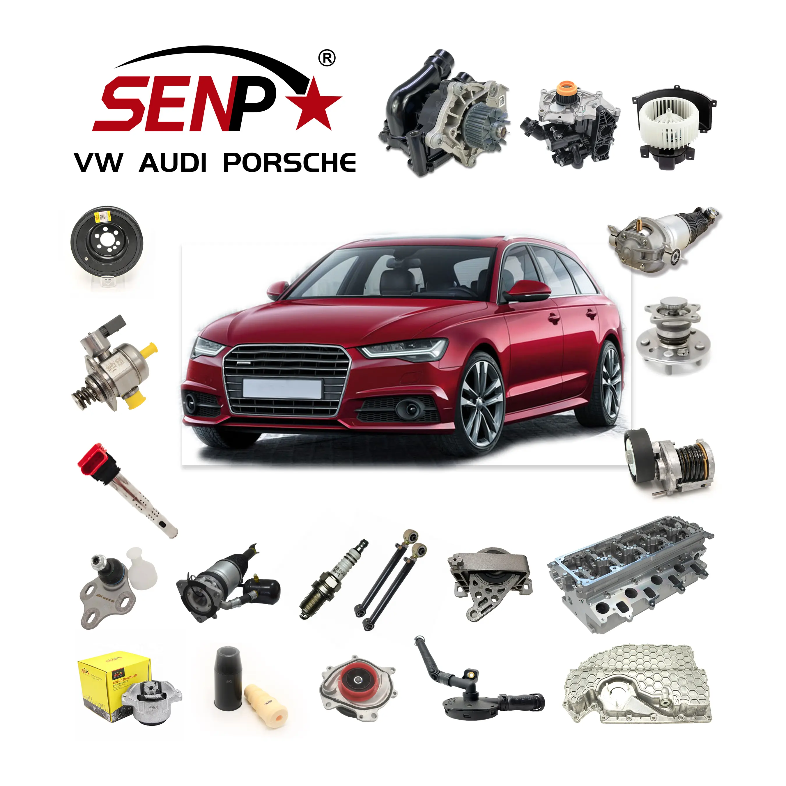 Senp 자동 차 부속 판매인 자동 AUDI VW 포르쉐를 위한 다른 예비 품목 독일 차 부속품 모든 모형 부속 자신의 상표