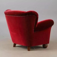 Canapé-lit à un siège en tissu velours de style rural nord-européen et américain, meubles de salon pour hôtel et villa