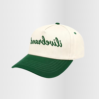 Gorra de Béisbol Deportiva de Algodón de 5 Paneles, Estructurada, Estilo Dad Hat, Personalizada con Logotipo Bordado a Mano para Hombre