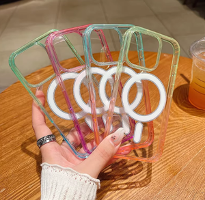 เคสโทรศัพท์แม่เหล็กไล่สีสองสีสำหรับ iPhone 17 16 15 14 13 12 11 Pro Max อะคริลิกใสกันกระแทก - Product Image 1