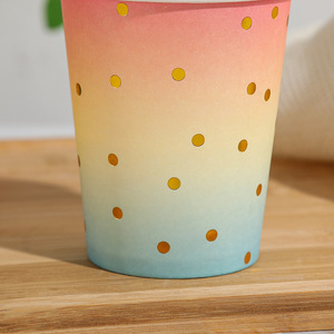 Gobelets en papier arc-en-ciel, gobelets à eau haut de gamme pour hôtels et fêtes, gobelets jetables pour usage domestique et commercial, de bonne qualité pour le Nouvel An chinois - Product Image 2