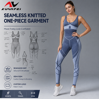 Combinaison de yoga OEM sans couture à séchage rapide en Spandex/Polyester, justaucorps de sport pour femme avec effet froncé aux fesses et protection anti-transparence lors des squats