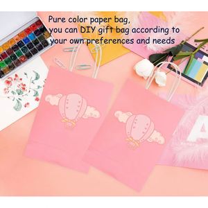 Kraft Paper Small Gift Bags with Handles <b>Tissue</b> Paper Wrapping Party Favor Bag for <b>Wedding</b> Birthday Thickened Portable Paper Bag - Product Image 4