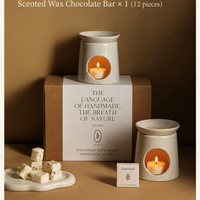 Bougie parfumée, blocs de cire de soja, décorations d'intérieur en céramique longue durée, ornements de mariage et d'anniversaire, boîte cadeau.