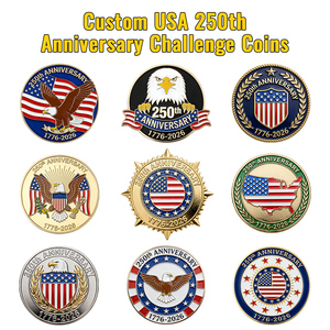 Monedas Conmemorativas Personalizadas del 250 Aniversario de EE. UU., Medallones y Fichas del Desafío de la Independencia Americana, Fábrica Certificada para Grandes Marcas - Product Image 1