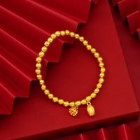 Bracelet traditionnel plaqué or Two Worlds of Joy pour femme Bracelet mode héritage exquis