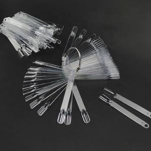 Kit d'embouts d'ongles en forme d'éventail 50 points de haute qualité Gel blanc et noir Transparent naturel pour l'affichage d'un <span class=keywords><strong>nuancier</strong></span> clair - Product Image 6