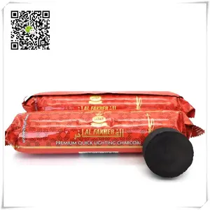 38mm de oro carbón shisha químico libre carbón hookah carbón sin humo para hukka